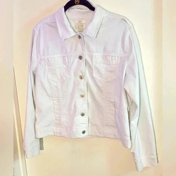 Christopher & Banks Jackets & Blazers - Christopher & Banks White Jean Jacket